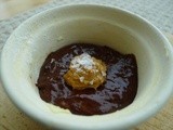 Peanut chocolate fondant puddings