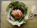 Poached Salmon with Beetroot, Grains, Apple and Horseradish
