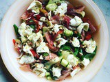 Prosciutto, Courgette, Burrata and Basil Salad