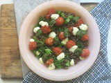 Roast Tomato, Pesto, Bocconcini and Lentil Salad