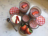 Watermelon, Strawberry Chia Pots