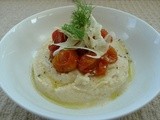 White bean puree with blistered tomato and fennel- still getting evangelical about pulses