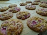 White chocolate raspberry cookies