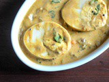 Egg curry with coconut milk, coconut milk egg curry recipe