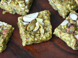 Pista badam burfi recipe, pista badam burfi step by step