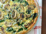 Spinach mushroom frittata recipe, step by step