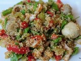 Quinoa met gerookte kip