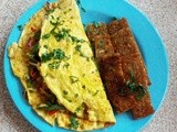 Thaise groenteomelet met knoflooksoldaatjes