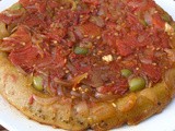 Tatin de tomate à la féta et aux olives