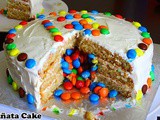 Eggless Piñata Cake