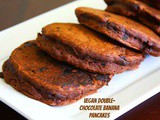 Vegan Double Chocolate Banana Pancakes