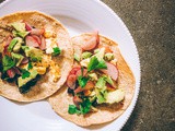 Breakfast Tacos with Black Beans + Egg Scramble