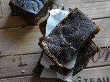 Chocolate energy bars, 2 ways: coconut mocha & chocolate, peanut butter + sea salt