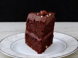 Chocolate Hazelnut Cake with Strawberry Chia Sauce and Hazelnut Ganache