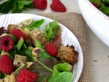 Coconut Mint Raspberry Panzanella