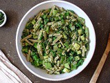 Early Summer Pasta with Creamy Walnut Basil Sauce