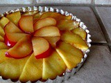 Peach + Pluot Tart with Lemon Coconut Cream