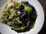 Simple Black Bean and Rice Bowls with Cilantro Green Sauce