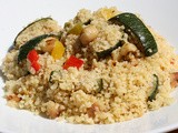 Couscous met hazelnoten en geroosterde paprika recept