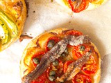 Hartig bladerdeeg tomaten ansjovis taartje