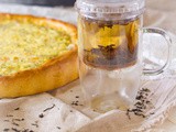 Hartige zalm krab taart met Jangwon thee