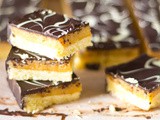 Karamel gevulde chocolade plaat koek