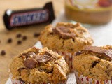 Pindakaas cupcakes met snickers