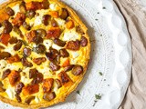 Recept knoflook pompoen geitenkaas taart