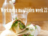 Weekmenu maaltijden week 22