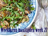 Weekmenu maaltijden week 27