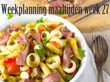 Weekplanning maaltijden week 27