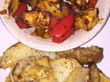 Peppered Wedges and Cajun Chicken