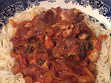 Spicy Beef in Red Curry Sauce w| Spaghetti