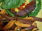 Sweet Potato Fries & Spicy Burger