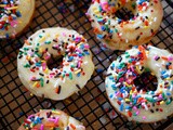 Baked buttermilk donuts with lemon glaze