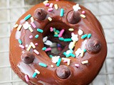 Baked chocolate mochi donuts