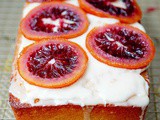 Blood orange loaf cake with candied blood orange slices