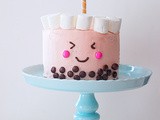 Bubble tea chocolate cake