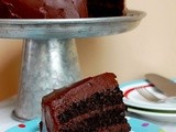 Chocolate caramel cake with sea salt