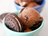 Chocolate milk and cookies ice cream