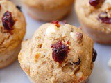 Cranberry white chocolate chip muffins