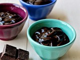 Dark chocolate pudding