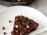 Double chocolate skillet cookie