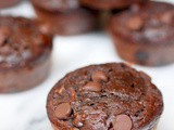 Double chocolate zucchini muffins