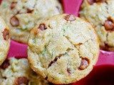 Eggless cinnamon chip zucchini muffins
