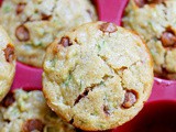 Eggless cinnamon chip zucchini muffins