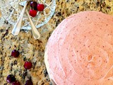 Fresh cherry layer cake with cherry buttercream