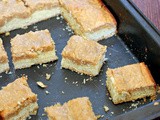 Gooey Biscoff butter cake bars