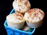 Healthy vanilla coconut muffins with cinnamon sugar topping
