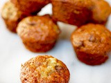 Mini banana chocolate chip muffins